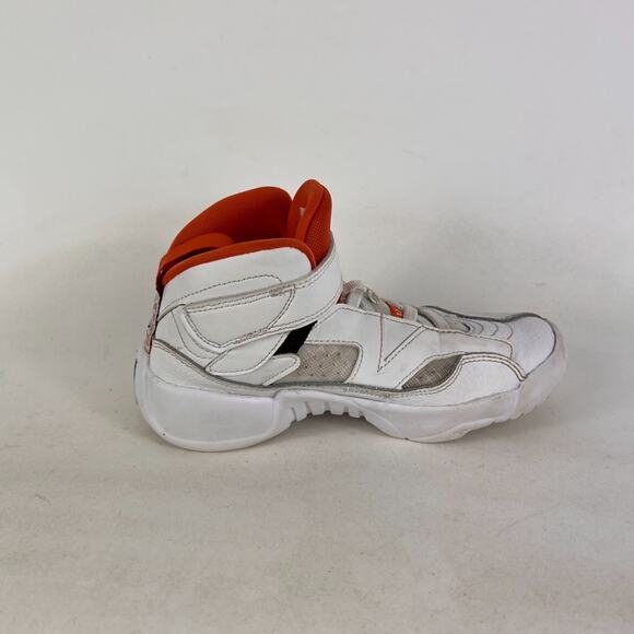 Nike Jumpman Two Trey youth kids boys size 13 c orange white leather sneakers - Picture 3 of 10